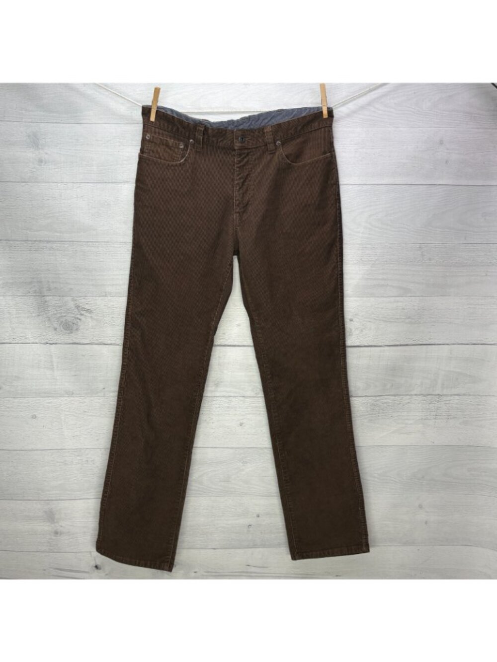 LL Bean Stretch Country Corduroy Pants Mens 34x32 Standard Fit Brown 5 Pocket - Picture 2 of 10